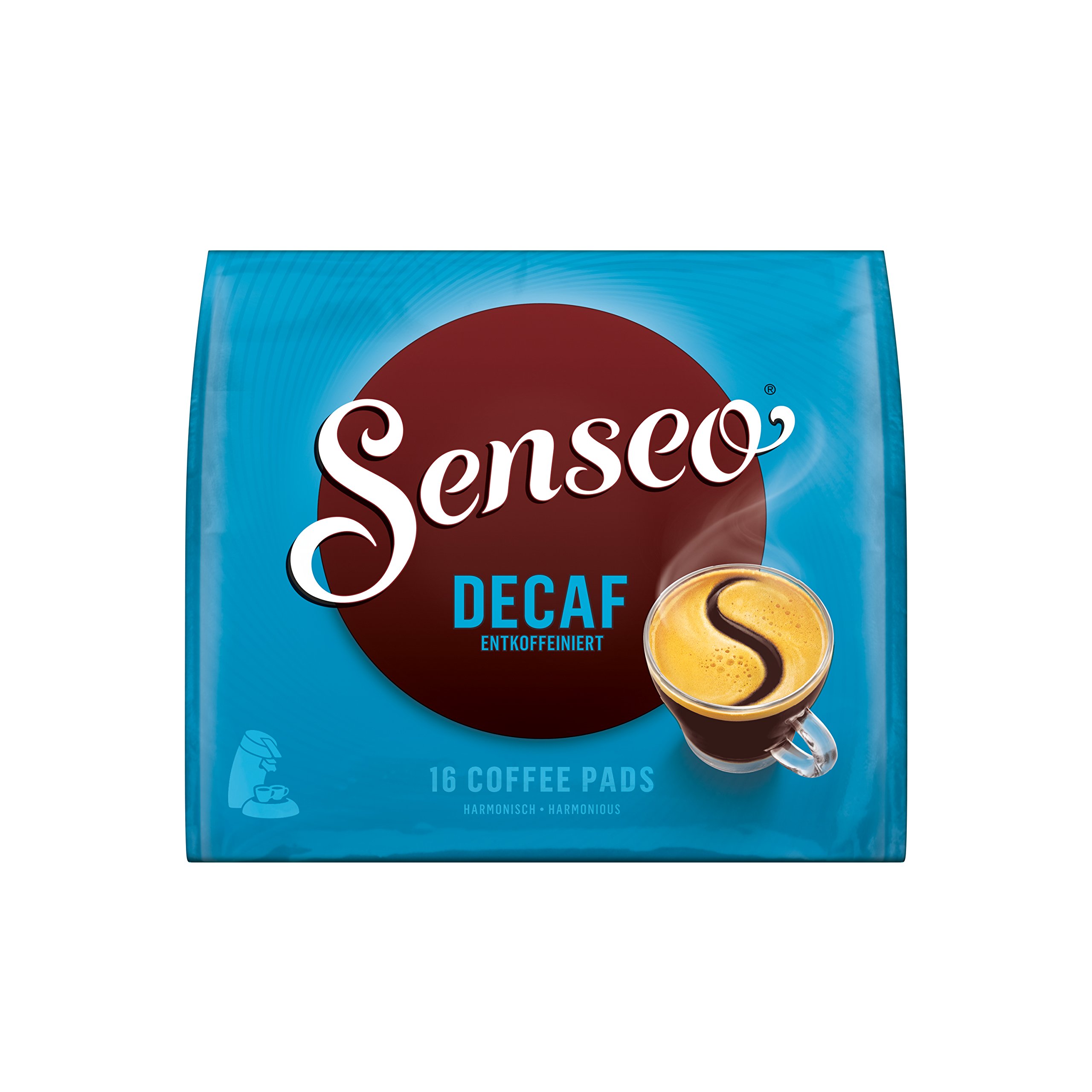 Senseo Pads Decaf, 80 Kaffeepads entkoffeiniert, 5er Pack, 5 x 16 Getränke