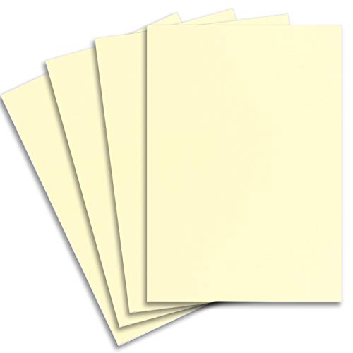 200x Stabiler DIN A3 Bastelkarton Papierbogen in Vanille (Creme) - 42 x 29,7 cm - 240 g/m² - Planobogen zum Basteln und Selbstgestalten - FarbenFroh