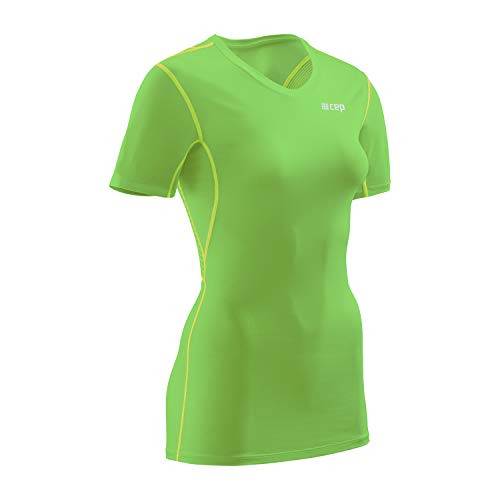 CEP - WINGTECH Shirt Short Sleeve für Damen | Sportshirt für ideale Haltung in grün | Größe XS