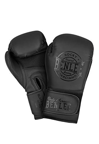 BENLEE Rocky Marciano Unisex - Erwachsene Black Label Nero Artificial Leather Boxing Gloves, 14 oz
