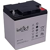 intAct Block-Power BP12-26, 12V 26 Ah, Hochwertige und zuverlässige Versorgungsbatterie, Wartungsfreie AGM-Batterie