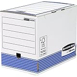 Bankers Box Archivschachtel A4 mit FastFold System, 200 mm, FSC, 10er-Packung, weiß/blau