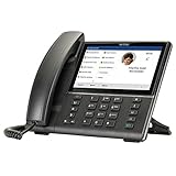 Mitel 6873 SIP Phone Schnurgebundenes Telefon, VoIP Bluetooth, PoE Farbdisplay Schwarz