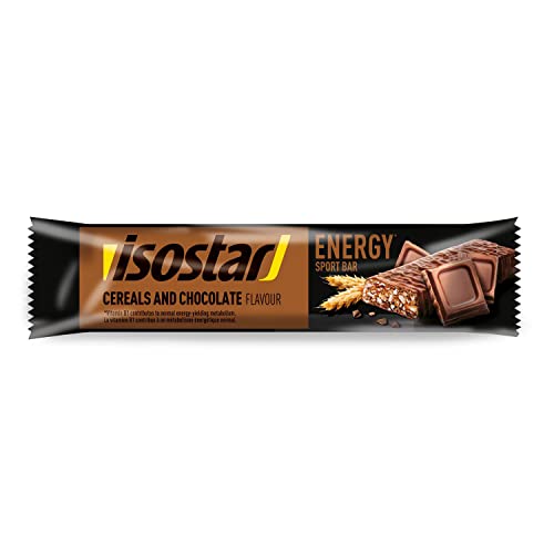 Isostar Energy Sport Bar Schokolade, 15er Pack (15 x 35 g), Energieriegel, Ausdauerriegel, Kohlenhydratriegel, Sportlerriegel