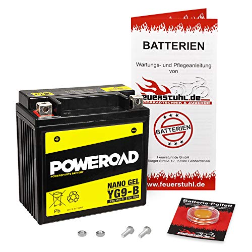 Gel-Batterie für Kawasaki Eliminator 125 (BN125A) wartungsfrei, einbaufertig, startklar, inkl. 7,50€ Pfand