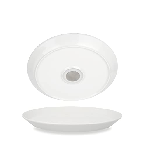 silwy® Porzellan-Magnet-Teller (2er-Set) - perfekt für Camping, Caravaning und Boating - rutschfestes Geschirr ohne jegliches Klappern stapelbar