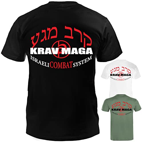 Dynamix Athletics T-Shirt Krav MAGA System - Kampfsport Selbstverteidigung Mixed Martial Arts Shirt für Sport und Freizeit in 3 tollen Farben (as3, Alpha, xx_l, Regular, Regular, Schwarz)