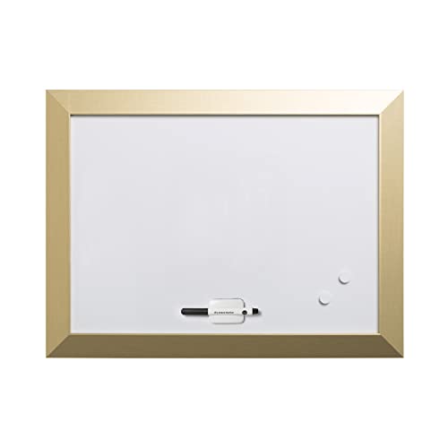 Bi-Office, Whiteboard Kamashi, magnetisch, trocken abwischbar, Gold MDF-Rahmen, 60x45cm