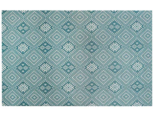 Friedola Outdoor-Teppich- Lounge - Blaugrün, 120x170 cm, Viele Größen und Farben, Wetterfester, Rutschfester Vorzeltteppich aus Weichschaum, Bodenmatte für Balkon und Terrasse