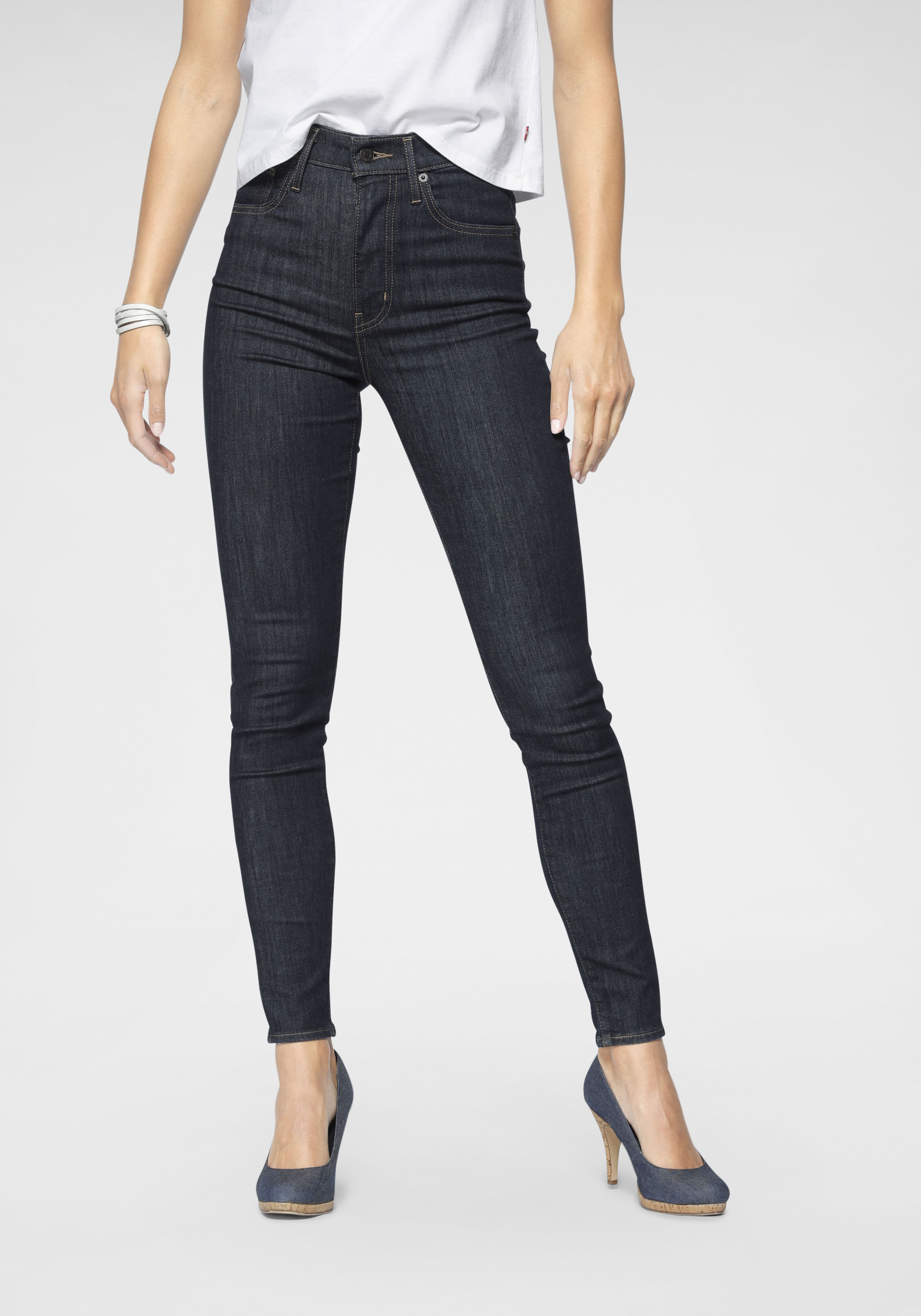 Levi's Damen Mile High Super Skinny Jeans, Schwarz (Black Galaxy 0052), W28/L32