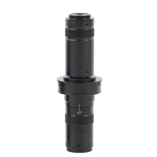 Mikroskop-Zubehör-Kit 169X 225X 253X 338X Einstellbarer Mikroskop-Zoom C-Mount-Objektiv 0,7X-4,5X Kontinuierliches Monokularobjektiv for HDMI-VGA-USB-Kamera Mikroskopische Objektträger (Size : 53X-33