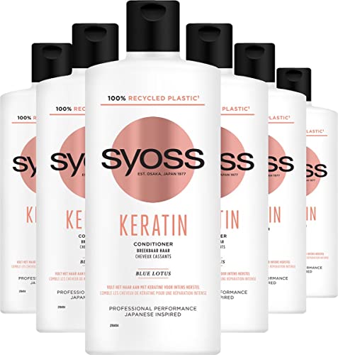 Syoss Professional Performance Conditioner - Keratin - für brüchiges Haar - 6er Pack (6 x 440ml)