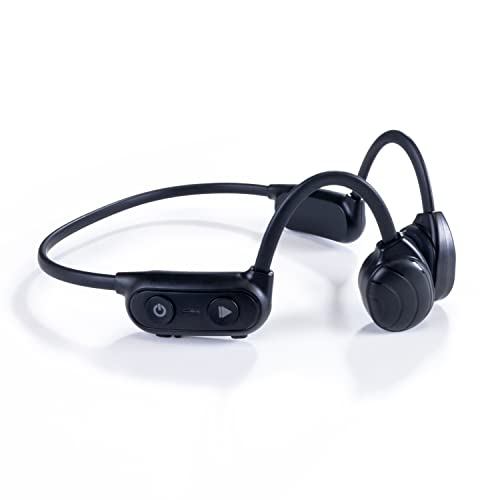 Silvergear® Knochenleitungskopfhörer | Bluetooth 5.0 | Bone Conduction Headset | Open Ear Sportkopfhörer mit Mikrofon | IPX6 Wasserdicht | 6H Spielzeit | Knochenschall Kopfhörer für Workout |Schwarz