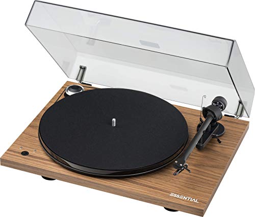 Pro-Ject Essential III Recordmaster, Audiophiler „Best Buy“ Plattenspieler mit elektronischer Geschwindigkeitsumschaltung und USB Ausgang (Walnuss)