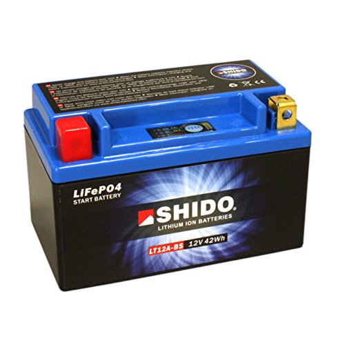 Batterie Shido Lithium LT12A-BS / YT12A-BS, 12V/9,5AH (Maße: 150x87x105) für Suzuki SFV650 Gladius Baujahr 2010