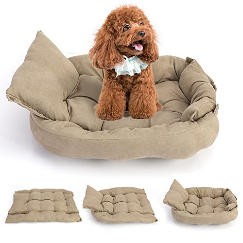 3-in-1-Hundebett Komfortable Haustiermatte Sofa Maschinenwaschbare Hunde Kennel Schlafbett mit Mehreren Größen für kleine mittelgroße große m