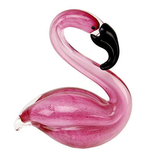 Juliana Objets d'art Briefbeschwerer, Glas, pinker Flamingo