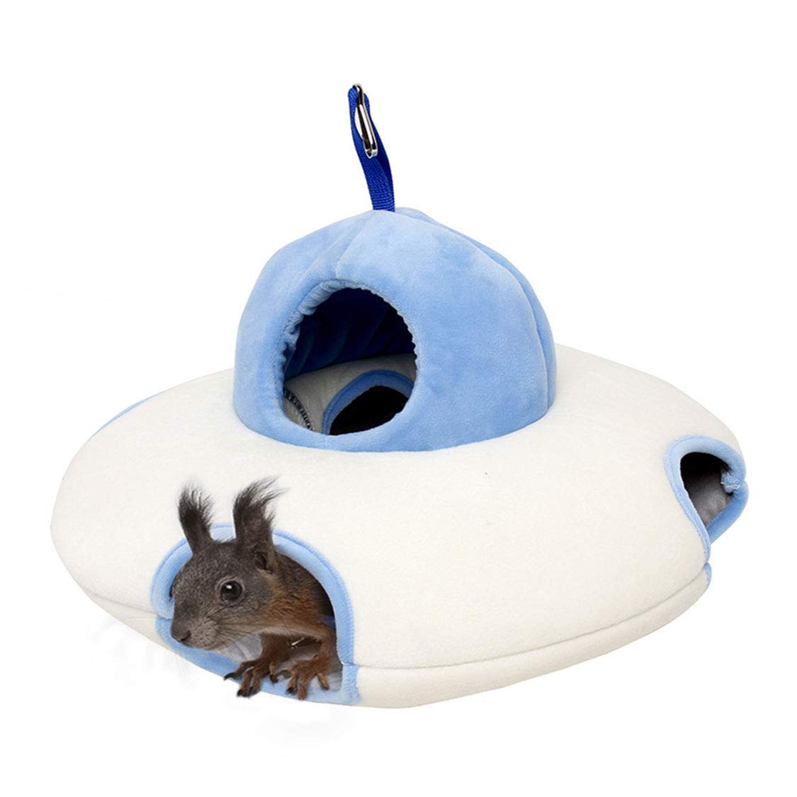 Winter kleines Haustierbett, Fliegende Untertasse Hamster Nest Maus Haus Hängematte Zucker Segelflugzeug Käfig Zubehör, Bett für kleine Tiere