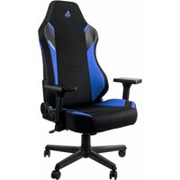 NITRO CONCEPTS X1000 Gaming-Stuhl - Bürostuhl - Schreibtischstuhl - Stoffbezug - 135 kg - Schwarz/Blau