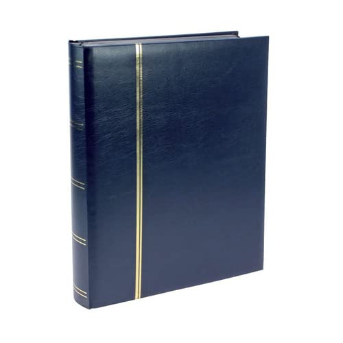 SAFE 154-4 Briefmarkenalbum / Einsteckbuch Premium Einsteckbücher 60 Schwarze Seiten mit goldfarbener Premiumprägung Einband in BLAU