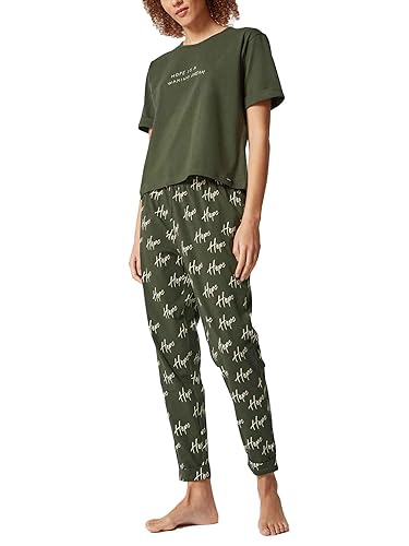 Skiny women's pyjama long Night In Skiny 01 , Rosin Green , 36