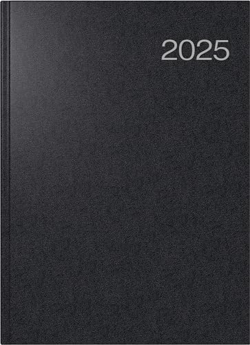 rido/idé Buchkalender Modell Conform (2025), 1 Seite = 1 Tag, A4, 384 Seiten, Balacron-Einband, schwarz