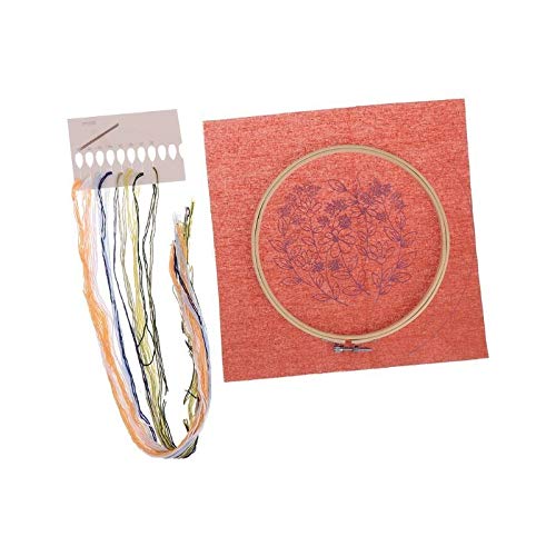 Stickgarn DIY Bänder Stickerei for Anfänger Praktische Kits Needlework Floral Cross Stitch ZHQHYQHHX (Color : A, Size : 1)