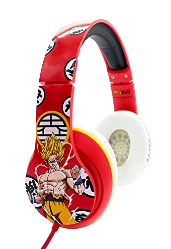 Teknofun Goku und Vegeta Kaio Kopfhörer Rot, 17cm