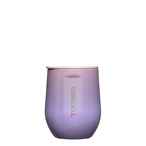 Corkcicle Weinglas ohne Stiel, dreifach isolierter Edelstahl, griffig, rutschfeste Unterseite, hält Getränke für 9 Stunden gekühlt, Ombre Fairy, 340 ml