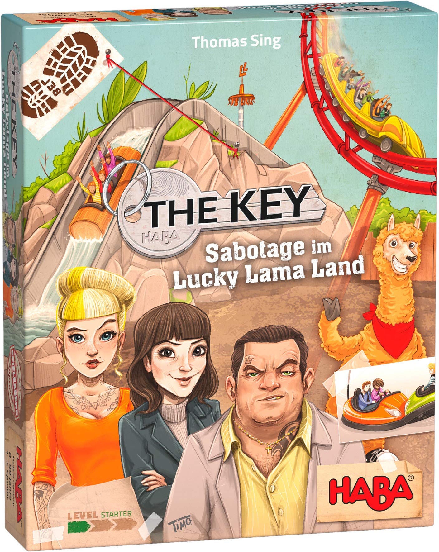 HABA 305855 - The Key – Sabotage im Lucky Lama Land, Spiel ab 8 Jahren, made in Germany, bunt