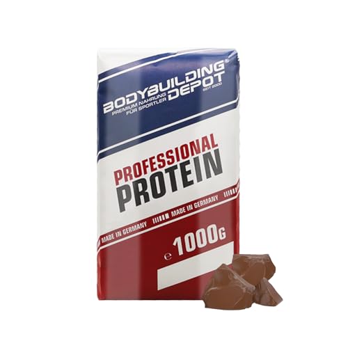 Bodybuilding Depot® Professional Mehrkomponenten Protein Pulver, 89% Proteingehalt, hohe biologische Wertigkeit, 1kg (Schoko)