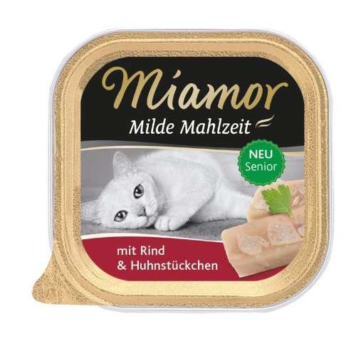 Miamor Milde Mahlzeit Senior Rind & Huhnstückchen | 16x 100g