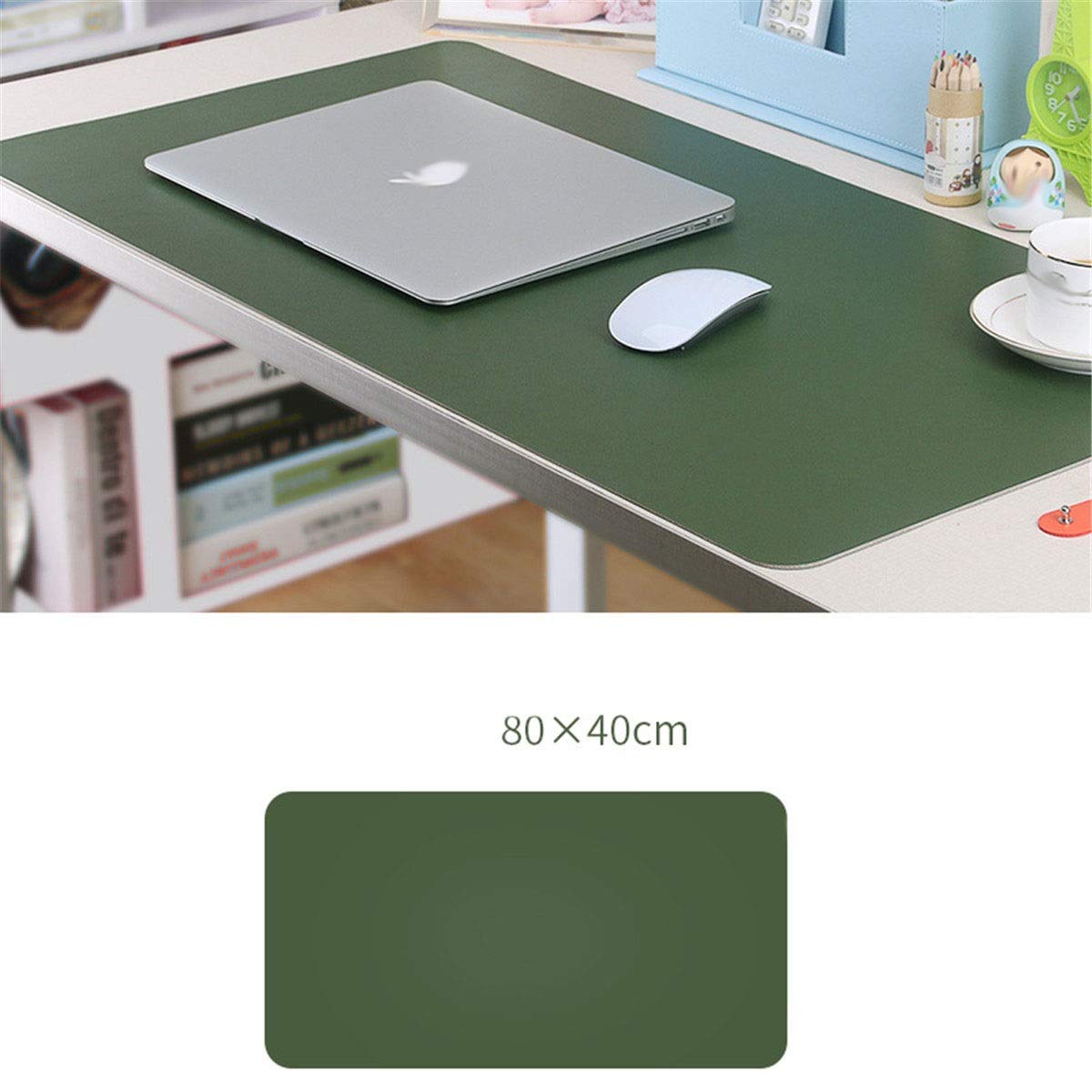 CHEXIAOcx Rollbare Tischunterlage aus Leder, zweifarbig, für Tablet, Notebook, Büro, Mousepad, erweiterte Version 80 * 40cm F