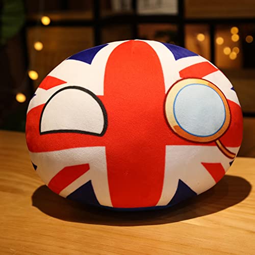 Country Ball Plüschtier, Polandball Gefüllte Weiche Puppe, Countryball UDSSR Usa Frankreich Italien Plüschkissen, Kinder Erwachsene Frauen (30 cm)