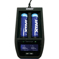 XTAR OVER4S - Schnellladegerät 2x 4,1 A, USB, LCD Display