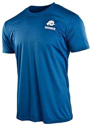 GUGGEN Mountain Herren Funktionsshirt Funktionswäsche Funktions T-Shirt Sport Outdoor Aktivitäten Schnelltrocknend Kurzarm Atmungsaktive Blau L