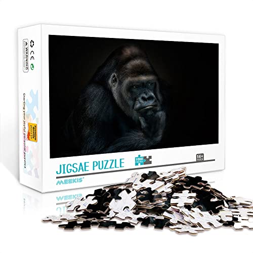1000 Teile Puzzle für Erwachsene Gorilla Holzpuzzle Spielzeuggeschenke für Erwachsene und Kinder 75x50cm Puzzle für Kinder und Erwachsene