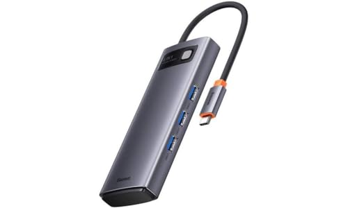 Baseus Hub 6in1 Metal Gleam Serie, USB-C auf 3X USB 3.0 + 2X HDMI + USB-C PD