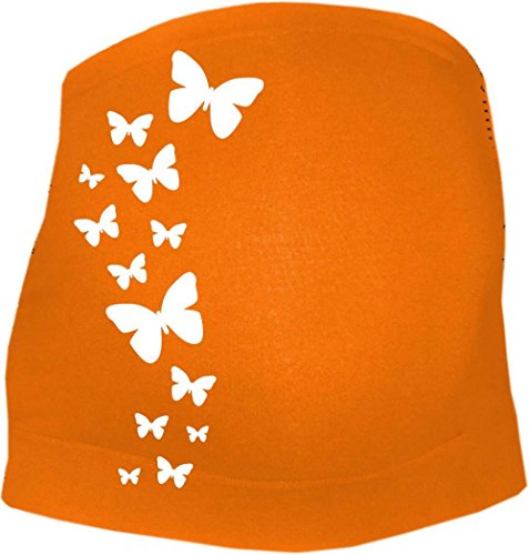 Kleiner Fratz Bauchband (Farbe orange) (Größe M) Schmetterlinge