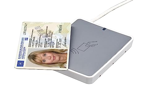 Identiv uTrust 3700 F NPA USB 2.0 RFID Kartenleser für Deutschen Personalausweis/Diverse kontaktlose Karten / 13.56 MHz / 905503/905502