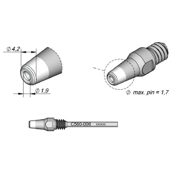 JBC C560006 Entlötdüse für DR560-A