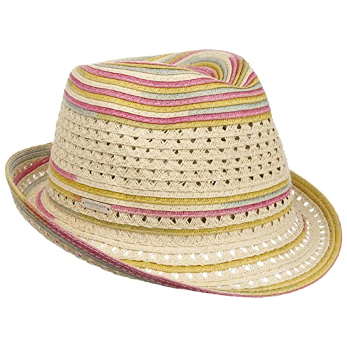 Seeberger Revola Trilby Strohhut Sommerhut Sonnenhut Gartenhut Strandhut (One Size - pink)