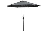 SORARA® Lyon Rund Sonnenschirm Parasol | Ø 300 cm | Grau | Kippbar