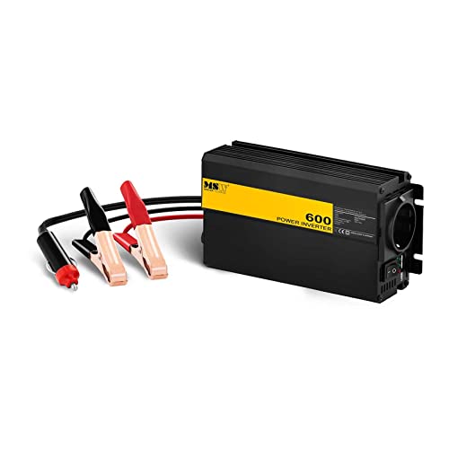 MSW Spannungswandler Wechselrichter Stromwandler MSW-CPI600MS (600 W, DC 12 V zu AC 230 V, modifizierte Sinuswelle inkl. Adapter für Zigarettenanzünder)