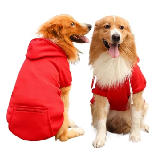 Hunde-Wintermantel, Haustierjacke, kariert, wendbar, für kaltes Wetter, Hundekleidung für kleine, mittelgroße und große Hunde (Farbe: Rot, Größe: 3XL (9–15 kg))