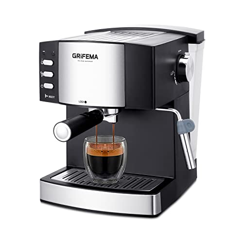 GRIFEMA GC3002 Kaffeemaschine, 1,6 l, für Espresso- und Cappuccino, Schwarz