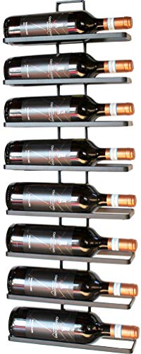 DanDiBo Weinregal Metall Schwarz Wandmontage 4-Wine beliebig erweiterbar 2er Set Flaschenständer Flaschenregal Flaschenhalter (8 Flaschen / 2.STK)