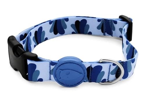 Morso Halsband voor Hond gerecycled Splash Blauw 30-42x1,5 cm