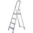 KRAUSE Stufen-Stehleiter »CORDA«, 4 Sprossen, Aluminium - silberfarben