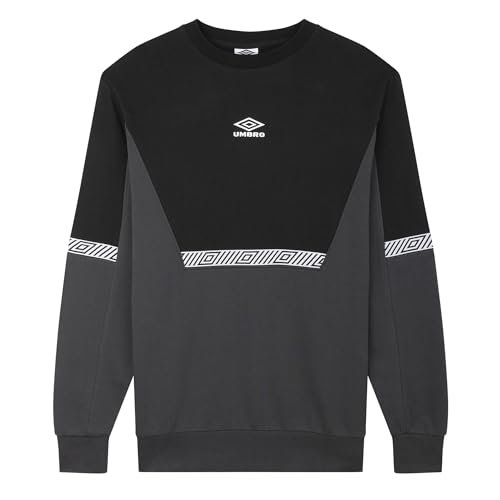 Umbro Herren Sportstyle Club Sweat Pullover, Woodland Grey/Black, L